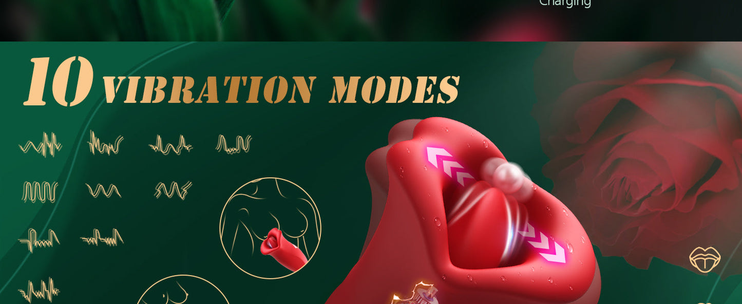 Vibrator Adult Sex Toys for Women - Mouth Sucking, Licking for Women, Adults Toy with 5 Vibration + 10 Kissing Modes Nipple Adult Toys, Anal Clit Nipple Vibrators Female Couples Sex Toys
