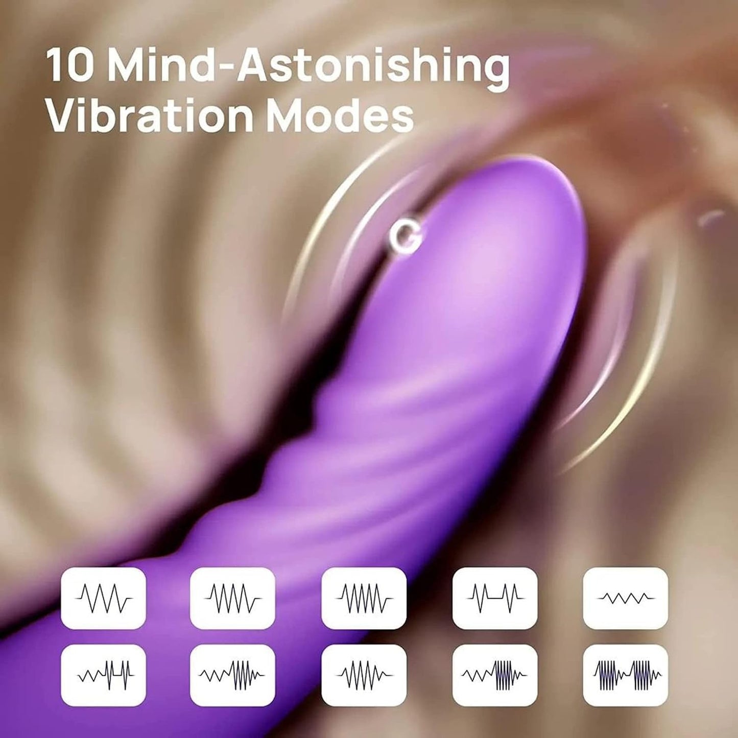 3 in 1 Rechargeable Personal Massager Suction Vibration Motion 7 Modes Purple