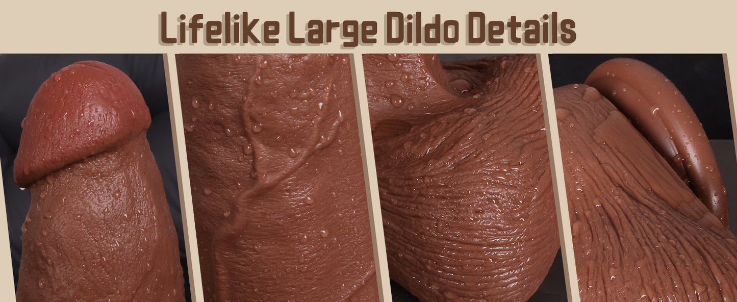 13 inch Huge Dildo for Men Women, 3.1'' Diameter Anal Big Thick Dildos with Strong Suction Cup Adult G-spot Fake Penis with Small Glans for Male Female Adult Toys & Game