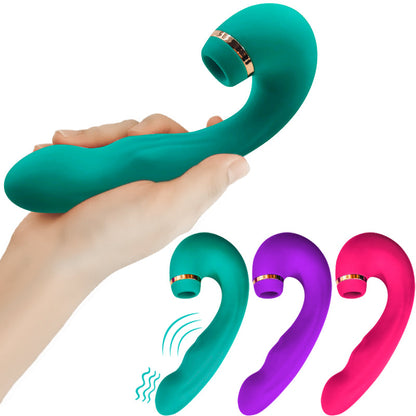 3 in 1 Rechargeable Personal Massager with Suction, Pulsing & Vibration, 5 Suction Modes 5 Pulsing Speeds 10 Frequencies, Waterproof Silicone, Magnetic USB Charging, Discreet Packaging