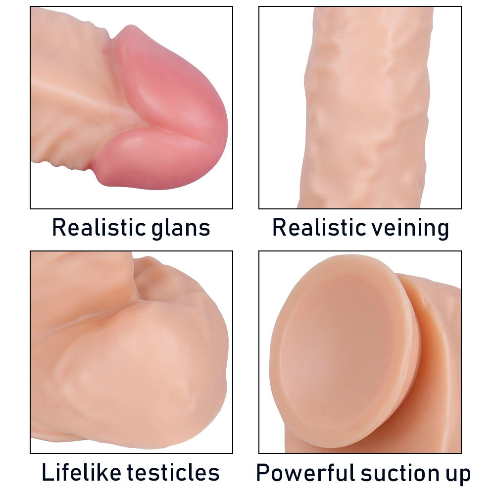 39cm Extra ThickDildo, Realistic Giant AnalDildo, Soft Dual-Density SiliconeDildo, HugeDildo, Powerful Suction Cup, XXL Large Dildo, Thick G-Spot Dildo Sex Toy, Suitable for Women/Men/Couples