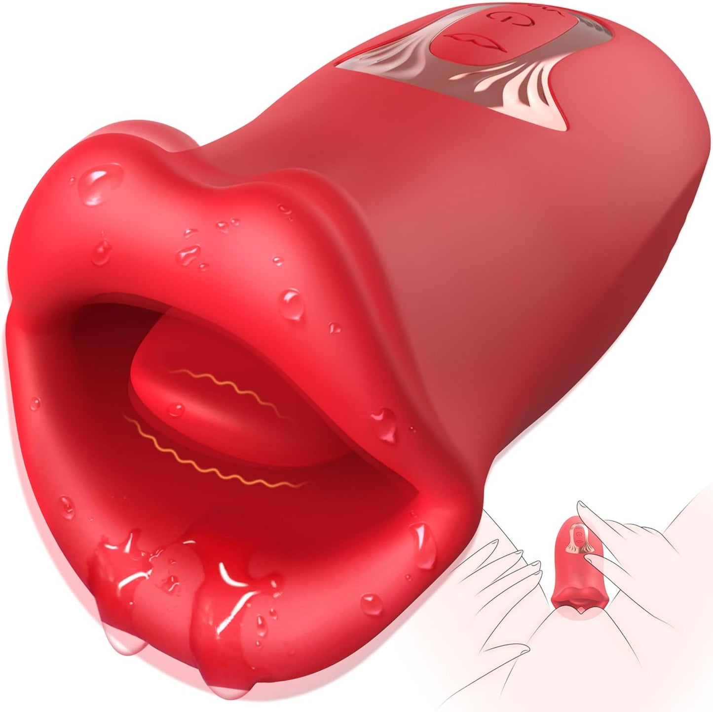 Vibrator Adult Sex Toys for Women - Mouth Sucking, Licking for Women, Adults Toy with 5 Vibration + 10 Kissing Modes Nipple Adult Toys, Anal Clit Nipple Vibrators Female Couples Sex Toys