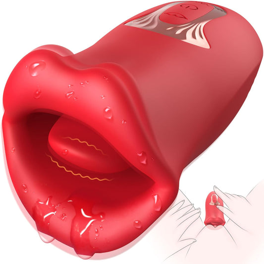 Dual Stimulation Clitoral Vibrator Tongue Massager 10 Modes USB Rechargeable