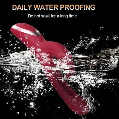 Thrusting Rabbit Vibrator G Spot Sex Toys, Waterproof & Rechargeable Realistic Silicone Dildo Vibrator with 3 Thrusting & 10 Vibrating Modes, Thick Pink Dildo for Women, Clit Stimulator