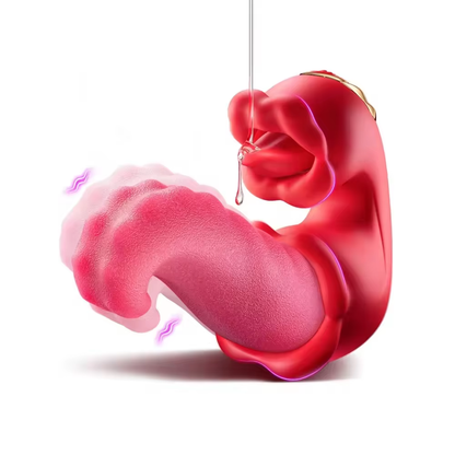 3 in 1 Dual Tongue Personal Massager 10 Modes Waterproof USB Rechargeable Silicone