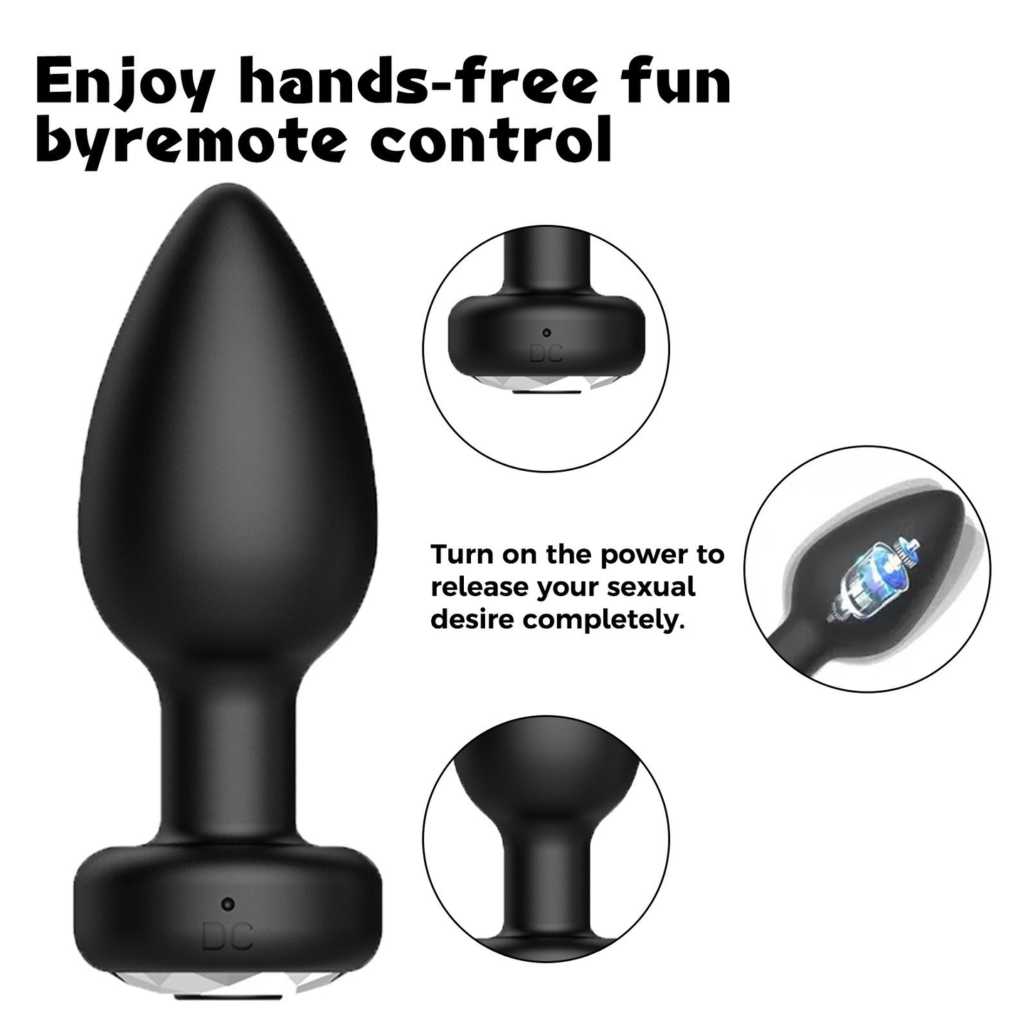 Remote Control Vibrating Butt Plug 10 Modes | Wireless Anal Massager, USB Rechargeable Body-Safe Silicone, Waterproof Quiet, Discreet Anal Sex Toy for Men & Women Adult