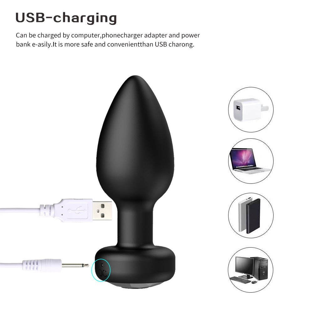 Remote Control Vibrating Butt Plug 10 Modes | Wireless Anal Massager, USB Rechargeable Body-Safe Silicone, Waterproof Quiet, Discreet Anal Sex Toy for Men & Women Adult