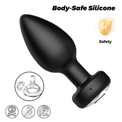 Remote Control Vibrating Butt Plug 10 Modes | Wireless Anal Massager, USB Rechargeable Body-Safe Silicone, Waterproof Quiet, Discreet Anal Sex Toy for Men & Women Adult