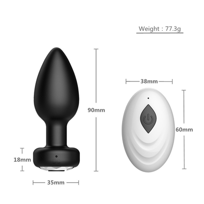 Remote Control Vibrating Butt Plug 10 Modes | Wireless Anal Massager, USB Rechargeable Body-Safe Silicone, Waterproof Quiet, Discreet Anal Sex Toy for Men & Women Adult