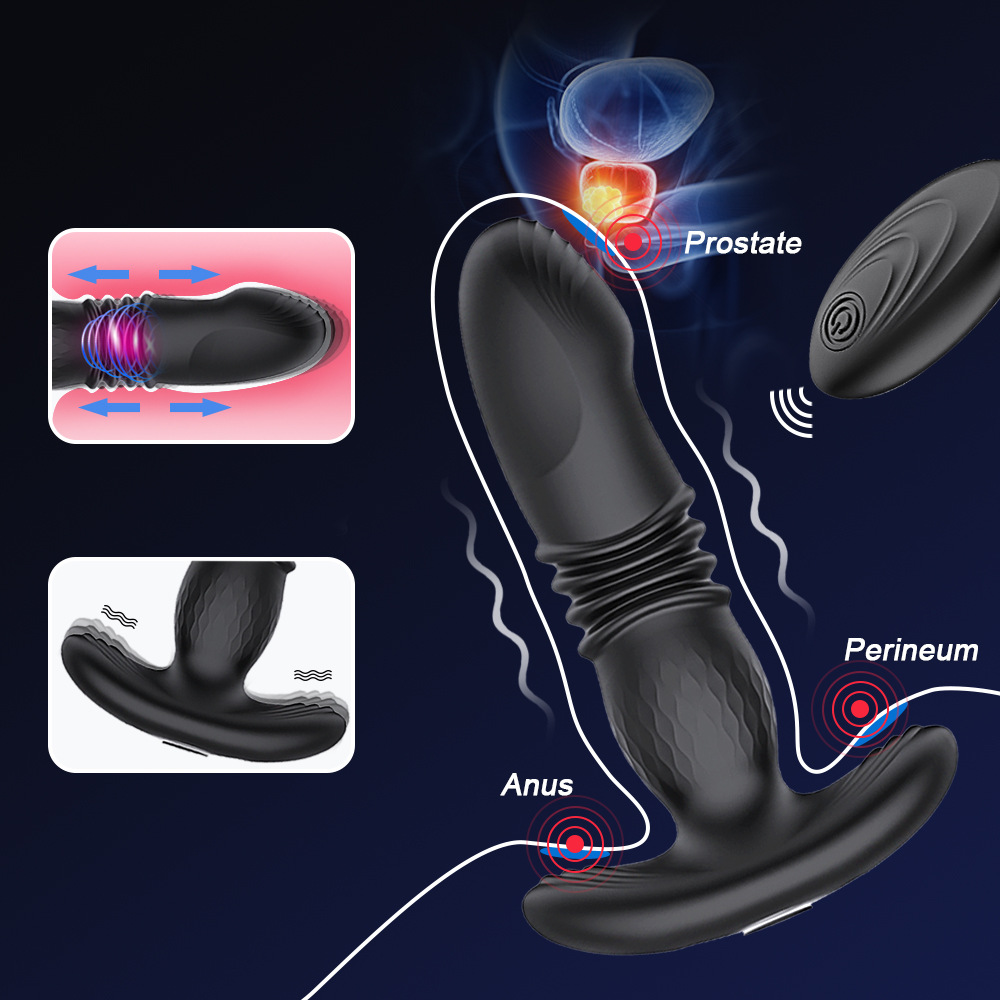 Prostate Massager Anal Vibrator, Prostate Vibratar for Men | Anal Plug - Perineum Stimulator, Male Sex Toy Butt Plug with 20 Vibrating Modes, Remote Control Adult Sex Toys for Men Women Couple