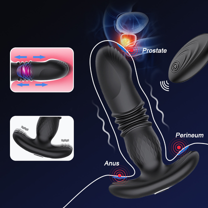 Prostate Massager Anal Vibrator, Prostate Vibratar for Men | Anal Plug - Perineum Stimulator, Male Sex Toy Butt Plug with 20 Vibrating Modes, Remote Control Adult Sex Toys for Men Women Couple