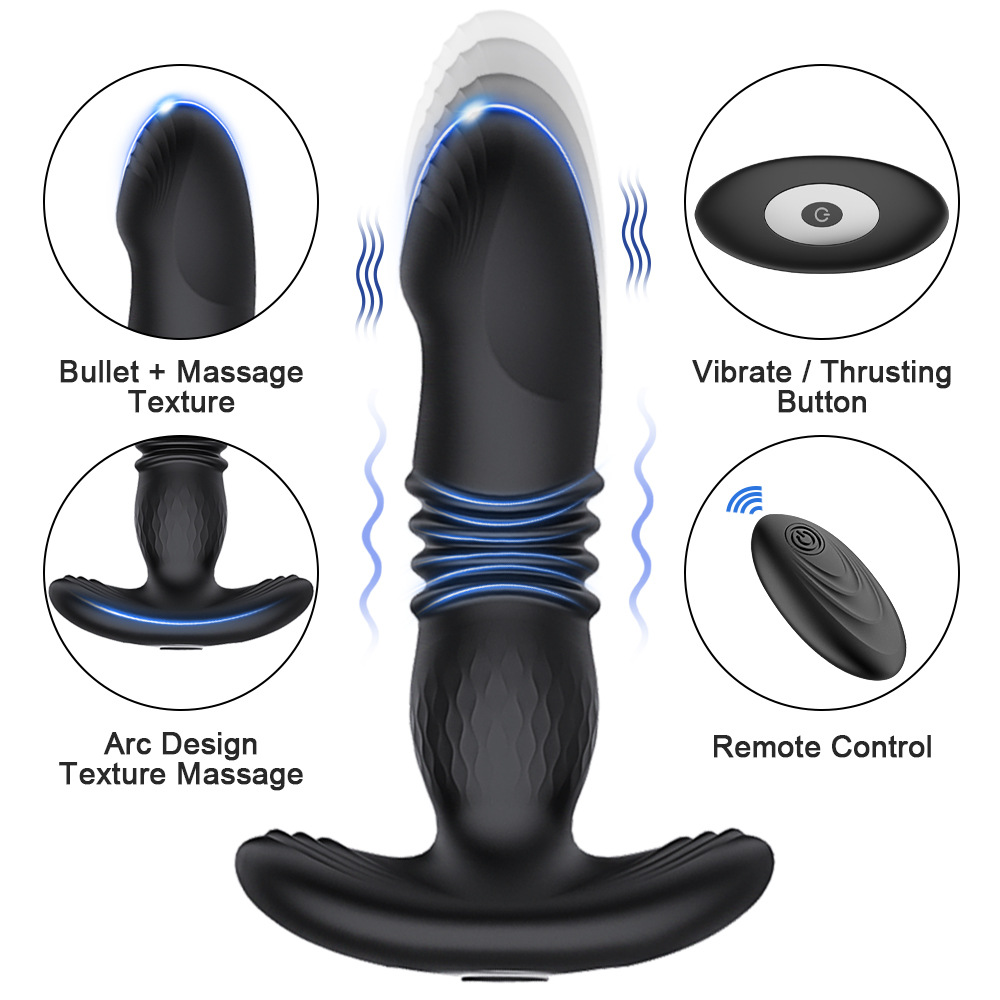 Prostate Massager Anal Vibrator, Prostate Vibratar for Men | Anal Plug - Perineum Stimulator, Male Sex Toy Butt Plug with 20 Vibrating Modes, Remote Control Adult Sex Toys for Men Women Couple