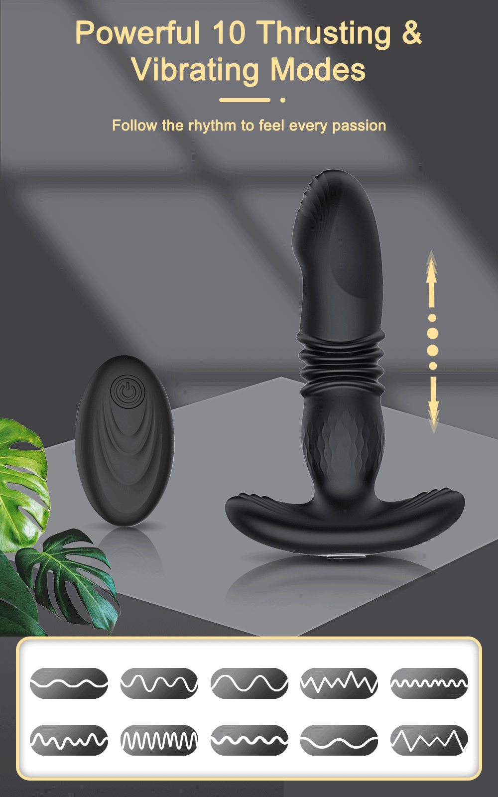 Prostate Massager Anal Vibrator, Prostate Vibratar for Men | Anal Plug - Perineum Stimulator, Male Sex Toy Butt Plug with 20 Vibrating Modes, Remote Control Adult Sex Toys for Men Women Couple