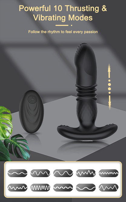 Prostate Massager Anal Vibrator, Prostate Vibratar for Men | Anal Plug - Perineum Stimulator, Male Sex Toy Butt Plug with 20 Vibrating Modes, Remote Control Adult Sex Toys for Men Women Couple