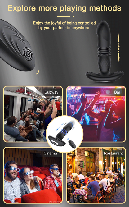 Prostate Massager Anal Vibrator, Prostate Vibratar for Men | Anal Plug - Perineum Stimulator, Male Sex Toy Butt Plug with 20 Vibrating Modes, Remote Control Adult Sex Toys for Men Women Couple