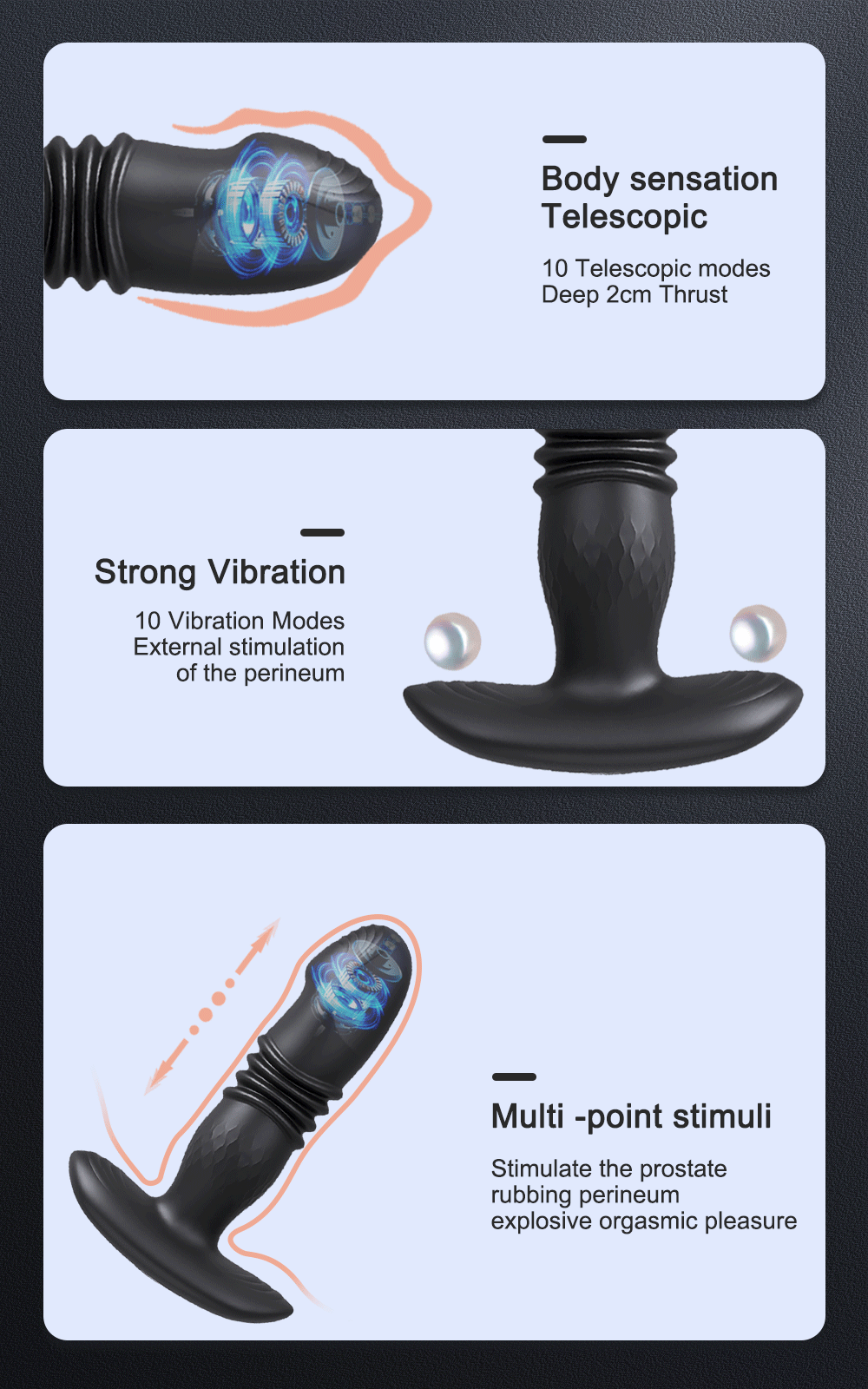 Prostate Massager Anal Vibrator, Prostate Vibratar for Men | Anal Plug - Perineum Stimulator, Male Sex Toy Butt Plug with 20 Vibrating Modes, Remote Control Adult Sex Toys for Men Women Couple