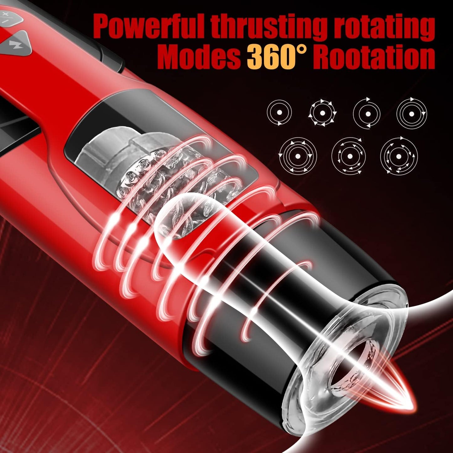 Automatic Male Personal Massager Cup Thrusting Rotating 7 Modes Suction USB Recharge
