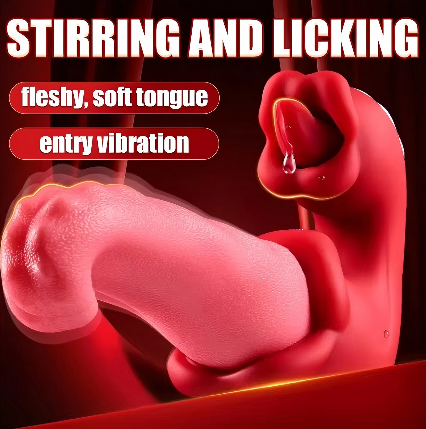 3 in 1 Dual Tongue Personal Massager 10 Modes Waterproof USB Rechargeable Silicone