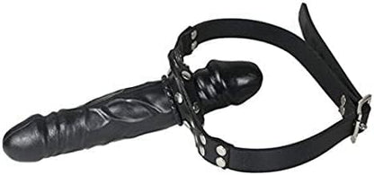 Adjustable Strap-On Harness with Silicone Dildo Adult Toy Couples Role Play Black