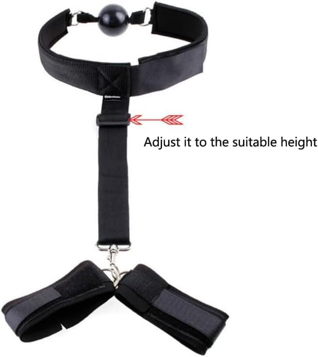 BDSM Sex Bondage Neck to Wrist Restraints Kit, Sex Toys for Couple Adjustable Behind Back Handcuffs Bondage Restraints Set, Bed SM Adult Sex Game Play, Sex Toys for Women Man Beginner