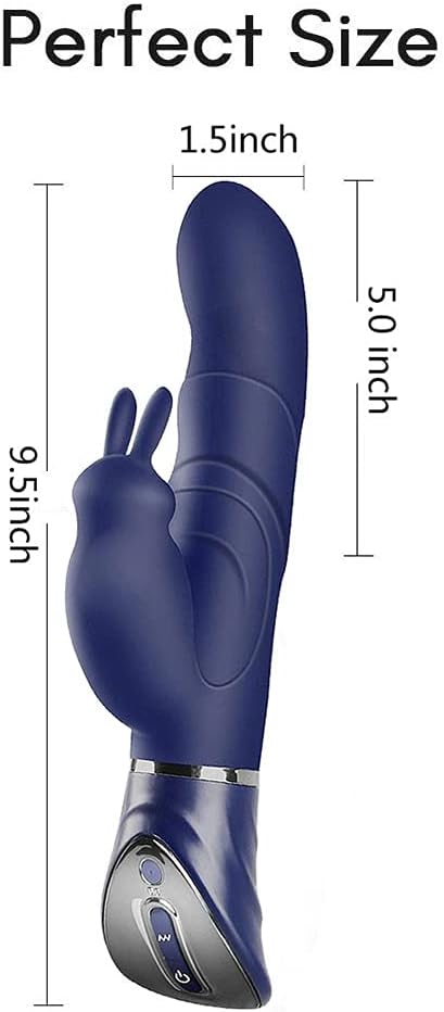 G-spot Rabbit Vibrator Sex Toys, Realistic Dildo Vibrators for Dual Clitoral Stimulation, Waterproof Flexible Silicone Adult Sex Toy with 10x10 Powerful Vibrations for Women or Couple