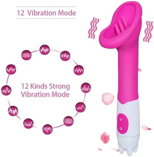 12 Mode Clitoral Suction Vibrator Waterproof Silicone Massager Pink (AAA Battery)
