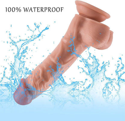 7 Inch Suction Cup G Spot Anal Dildo for Beginner, Realistic Dildos Adult Sex Toys for Hands-Free Play, Silicone Flexible Dildo Sex Toy with Strong Suction Base for Men Women Couples