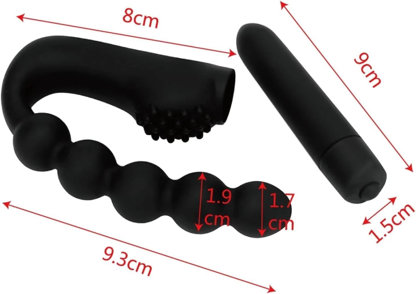 10 Mode Vibrating Prostate Massager Anal Plug - USB Rechargeable IPX7 Waterproof, Curved Ergonomic Design, Textured Nubs, Compact Black Adult Wellness Toy