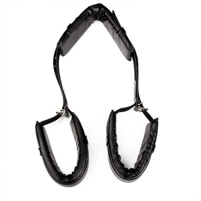 BDSM Open Leg Restraint Strap Adjustable Bondage Spreader Thigh Cuffs with Padding – Adult Sex Toy for Couples Roleplay, PU Leather Fetish Restraints