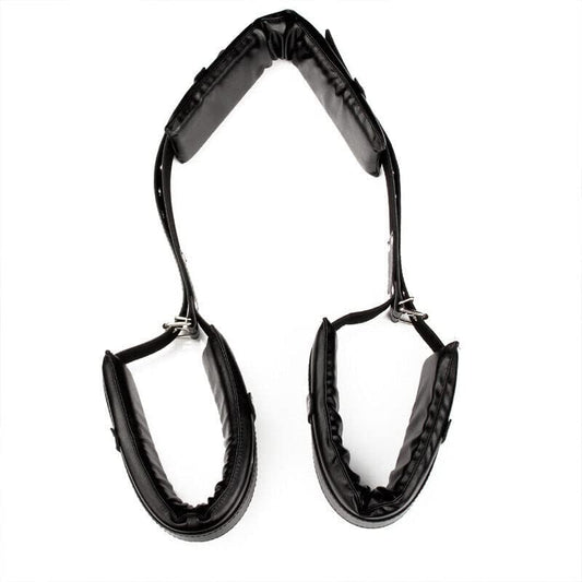 BDSM Open Leg Restraint Strap Set Adjustable Bondage Spreader Thigh Cuffs Adult
