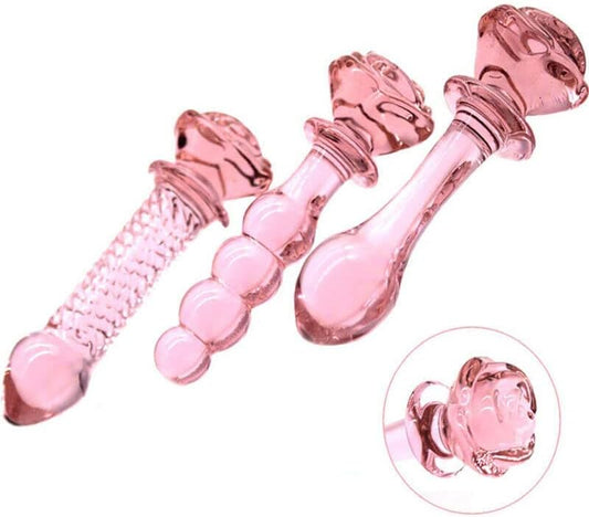 Glass Anal Plug Adult Novelty Toy – Smooth Glass, Multiple Styles