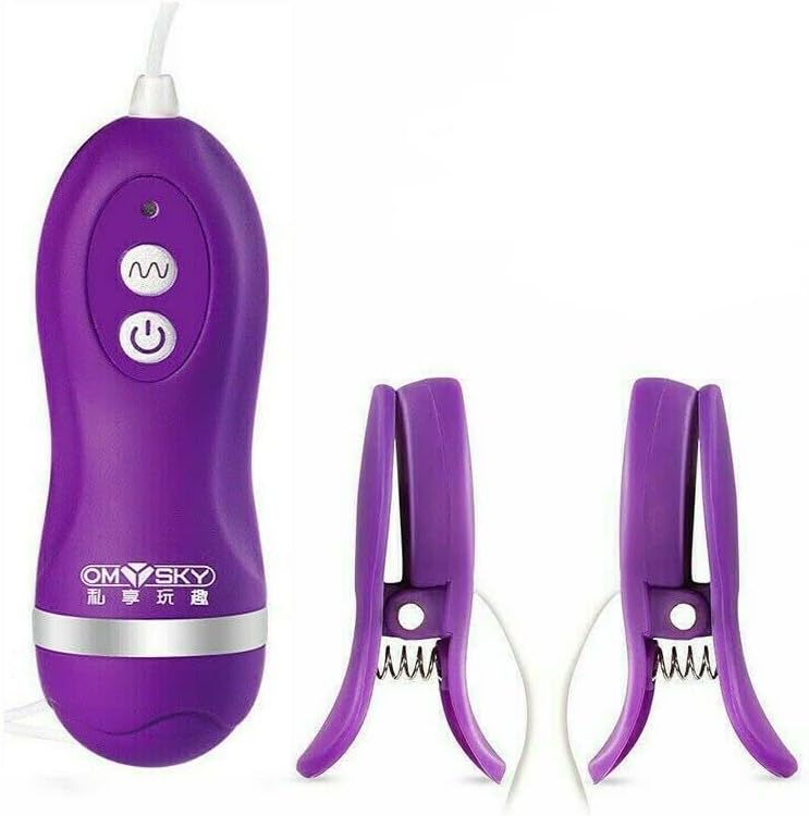 Vibrating Breast Nipple Clamps,Nipple Clamps for Women with 10 Vibration Frequencies,IPX7 Waterproof,Nipple Sex toys