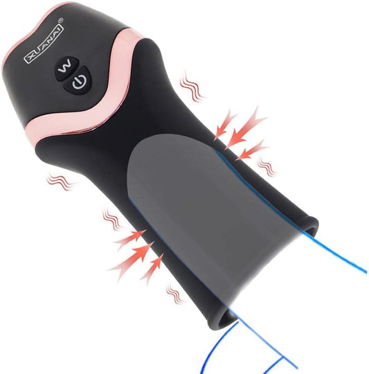 Rechargeable Male Personal Massager Trainer 12 Modes Vibration TPE ABS USB IPX5