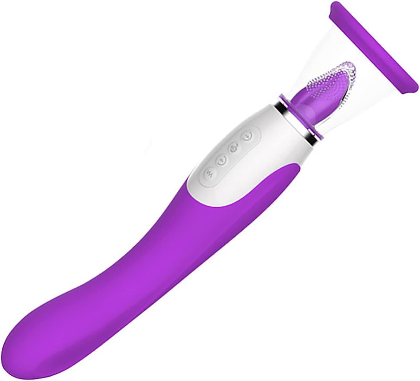 3 in 1 Rechargeable Personal Massager Suction Vibration Motion 7 Modes Purple