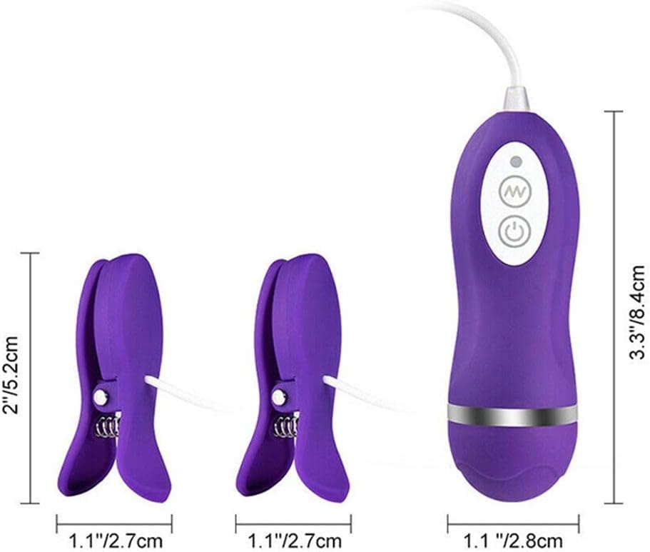 Vibrating Breast Nipple Clamps,Nipple Clamps for Women with 10 Vibration Frequencies,IPX7 Waterproof,Nipple Sex toys