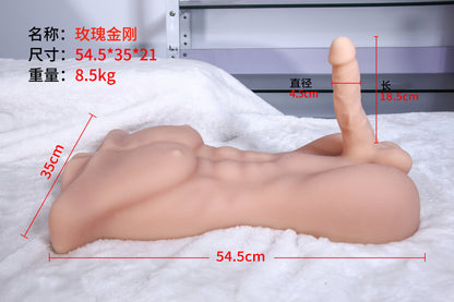 Male Sex Doll with Flexible Dildo, 19LB Realistic Sex Dolls with 5 Inch Huge Cock for Female Masturbation, Tight Anal for Gay Sex Toys, Adult Sex Toys Unisex Masturbator for Gay Couple Women