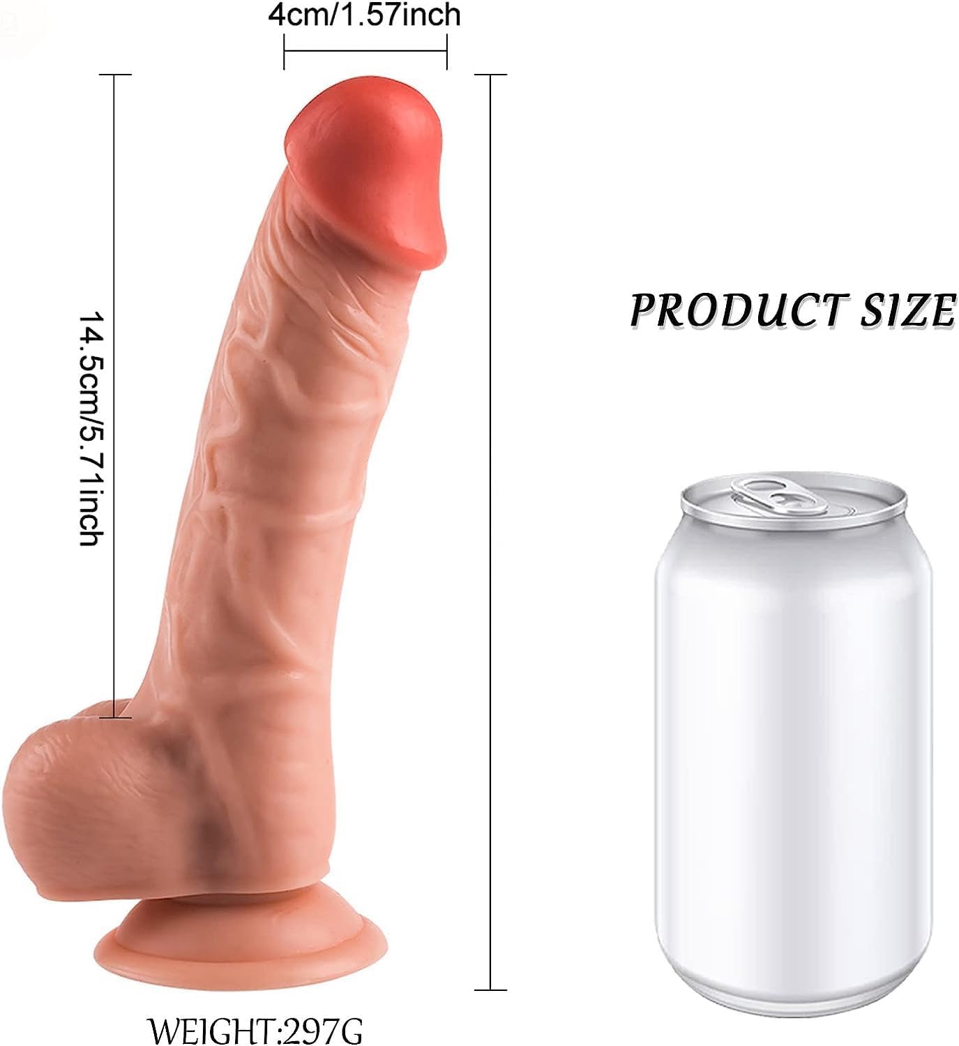 7 Inch Suction Cup G Spot Anal Dildo for Beginner, Realistic Dildos Adult Sex Toys for Hands-Free Play, Silicone Flexible Dildo Sex Toy with Strong Suction Base for Men Women Couples