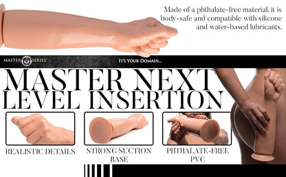 30 cm Large Silicone Hand & Forearm Adult Toy with Strong Suction Cup Base, Life-Size Realistic Design, Wide Knuckle Shape, Body-Safe Flexible Material, Discreet Packaging