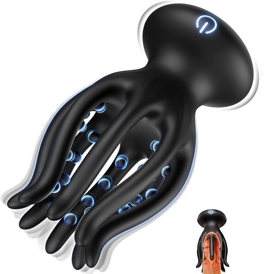 Mini Octopus Personal Massager 10 Modes Silicone Waterproof USB Rechargeable Blue