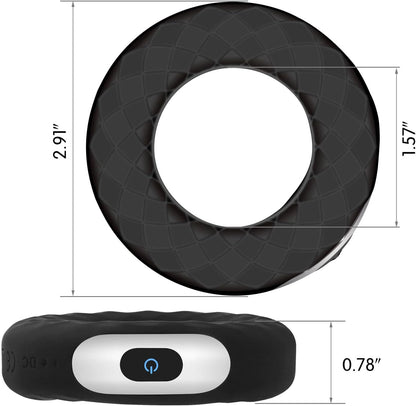 10 Mode Vibrating Cock Ring USB Rechargeable Couples Silicone Waterproof Quiet <50dB