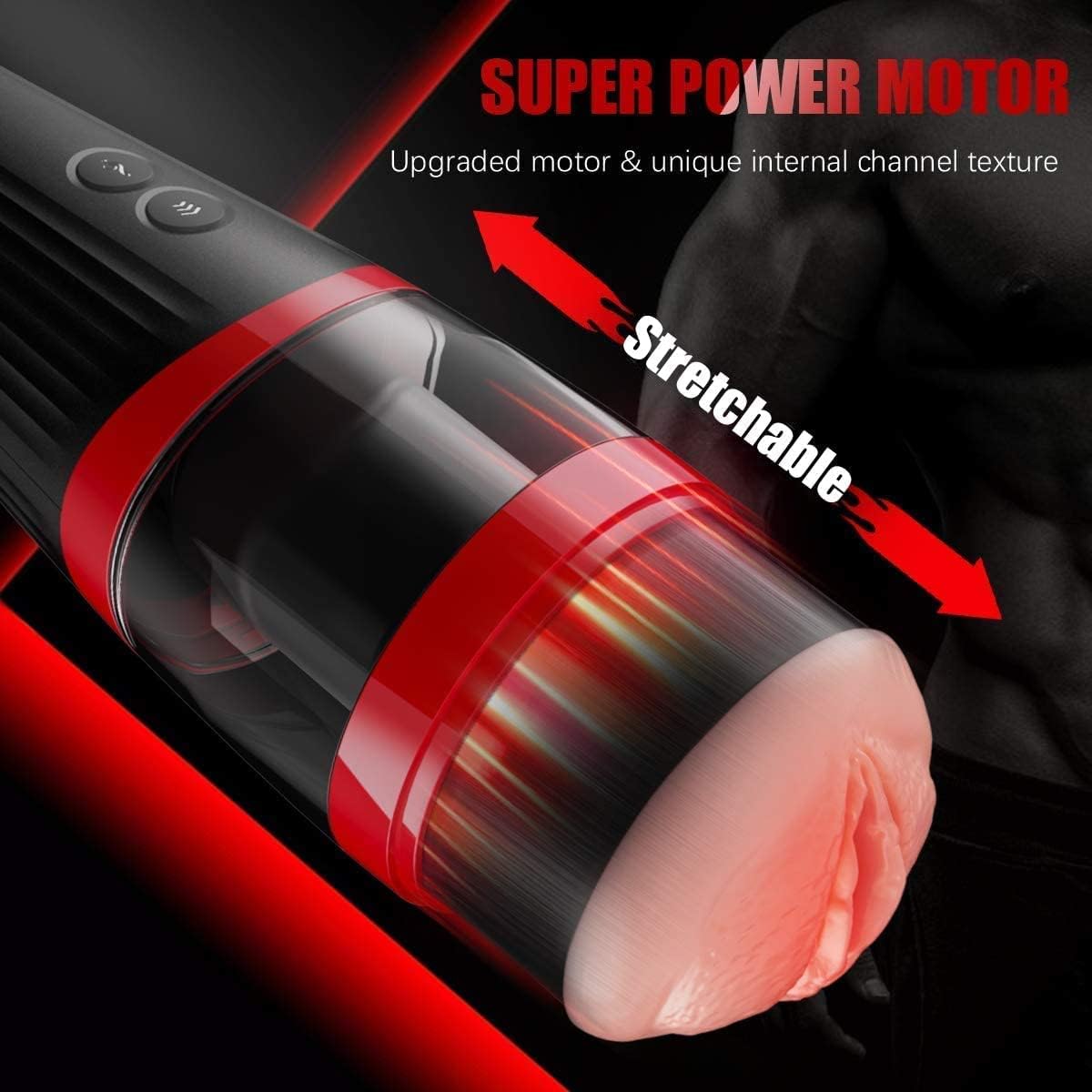 Male Personal Massager Cup 7 Thrusting Modes Textured TPE Sleeve Suction USB Recharge