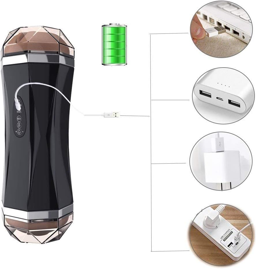 Rechargeable Male Masturbator Cup 8 Vibration Modes USB Waterproof Stroker Voice Sound
