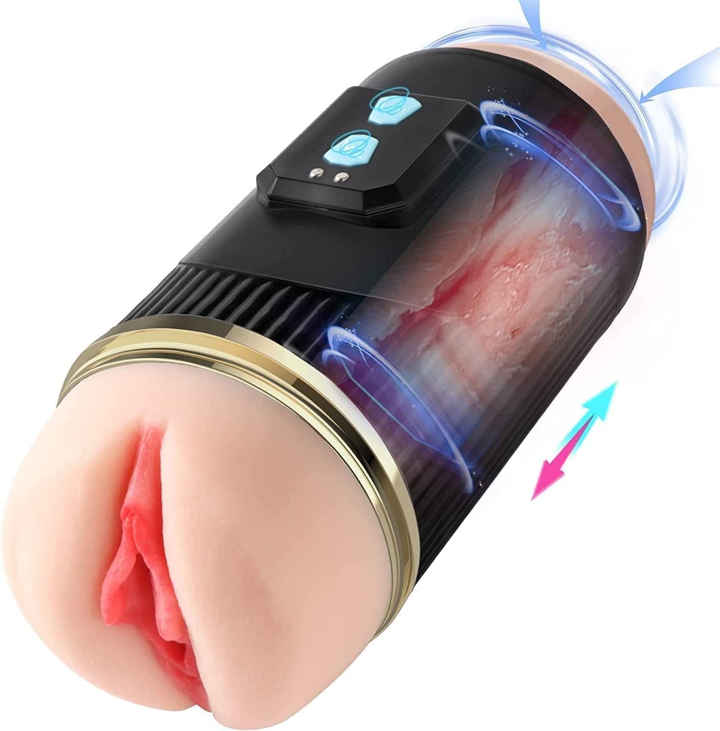 Automatic Male Masturbator Cup USB Rechargeable Vibrating Masturbation Sleeve 10 Modes