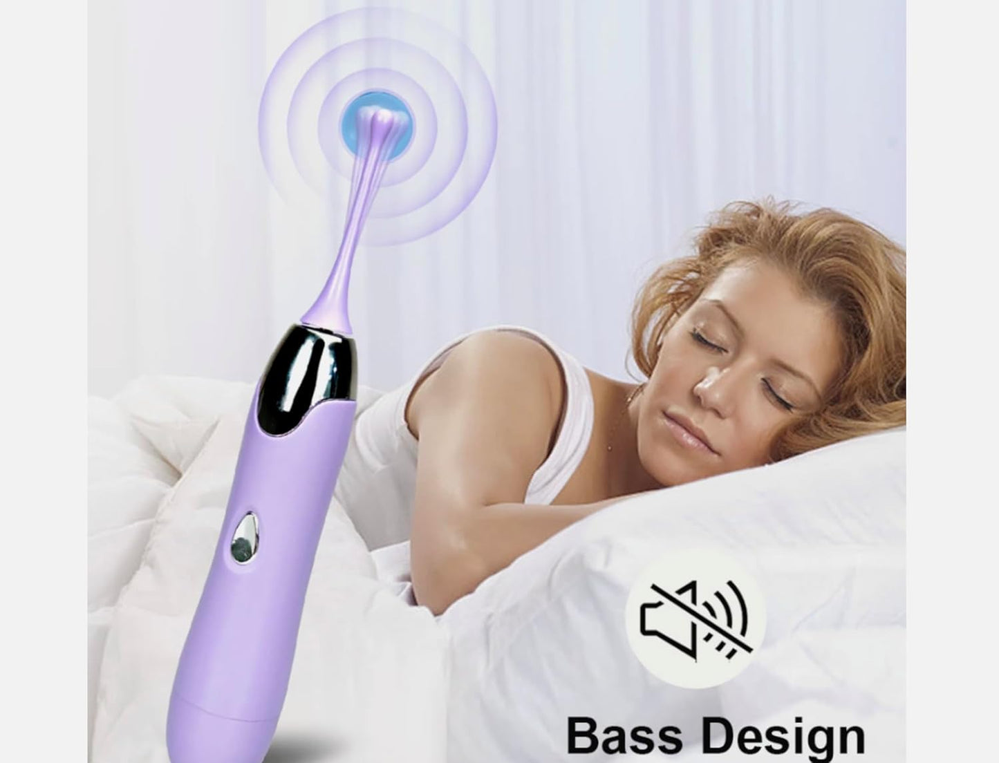 3in1 Clitoral Vibrator Stimulator 360° Rotating Waterproof Quiet Mini Massager
