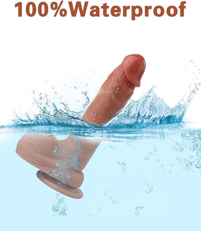 10 Inch Super Big Realistic Dildo Sex Toys for Man Women, Meaty Real Skin Silicone Dildos with Strong Suction Cup Dual Density for G-Spot & Prostate Stimulation, Adult Sex Toy Hands-Free Play