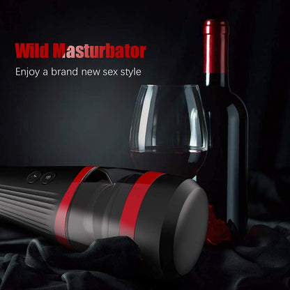 Male Personal Massager Cup 7 Thrusting Modes Textured TPE Sleeve Suction USB Recharge