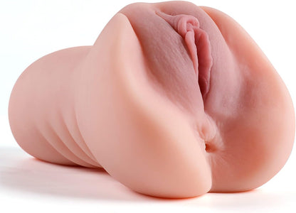 Realistic Male Masturbator Sleeve 3D Textured Dual Channel Pocket Toy 625g