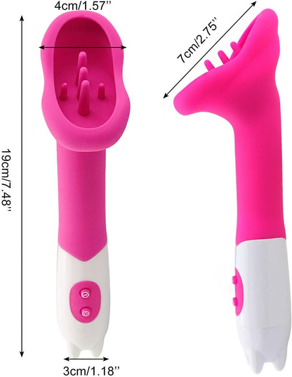 12 Mode Clitoral Suction Vibrator Waterproof Silicone Massager Pink (AAA Battery)