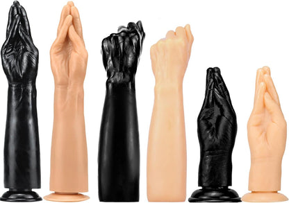 30 cm Large Silicone Hand & Forearm Adult Toy with Strong Suction Cup Base, Life-Size Realistic Design, Wide Knuckle Shape, Body-Safe Flexible Material, Discreet Packaging