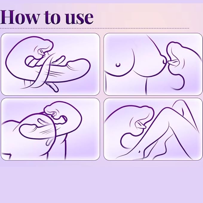 3 in 1 Rechargeable Personal Massager Suction Thrust Vibration Waterproof Purple